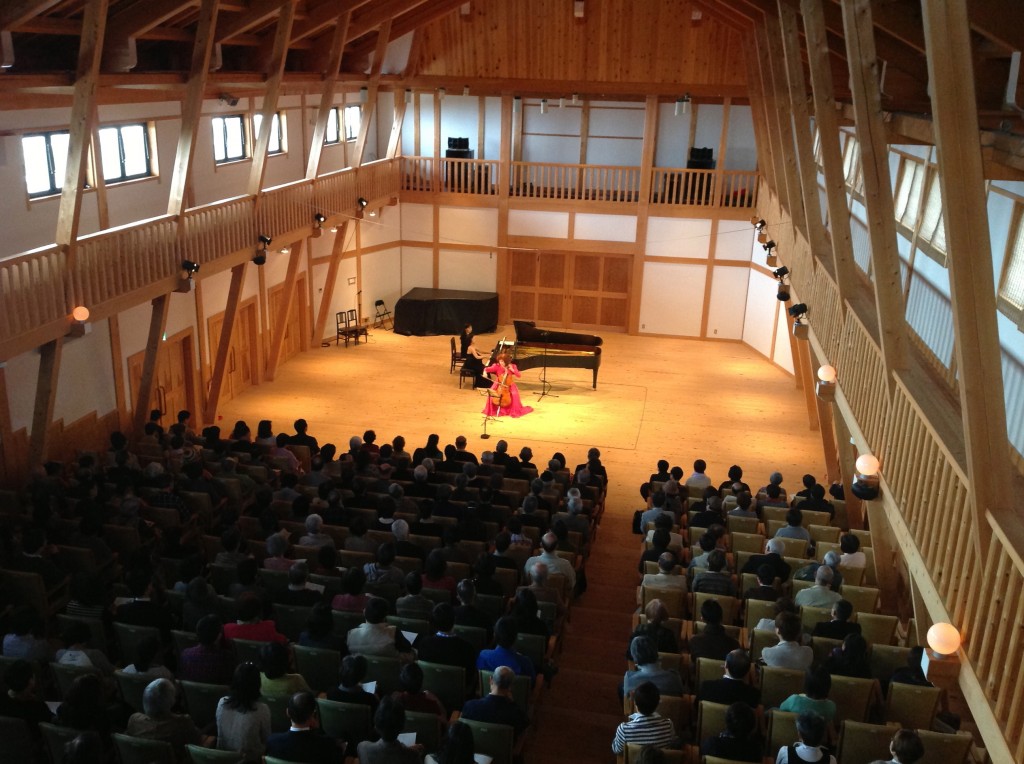 Hinoki Hall is a serene and  peaceful music hall inside the Kichijoji zen temple.  The whole building is made of Japanese Hinoki wood.