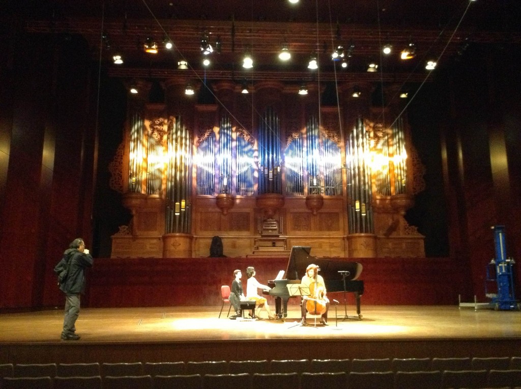 Rehearsing at the National Concert Hall in Taipei